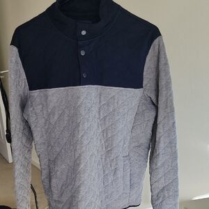 Men's Two-Tone Quilted Sweater